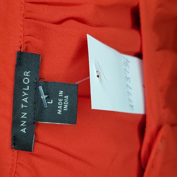 Ann Taylor ❤️NWT♥️ Bright Red Short Sleeve Flowing Blouse! ♥️♥️♥️ - Picture 10 of 13